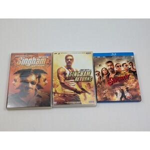 Singham Trilogy Set DVD Blu-ray Bollywood‎ Action Rohit Shetty Ajay Devgn India